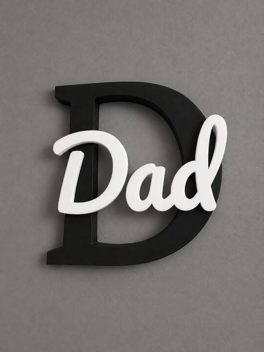 Dad Script Desk Display / Wall Mount Sign for fathers day for dads