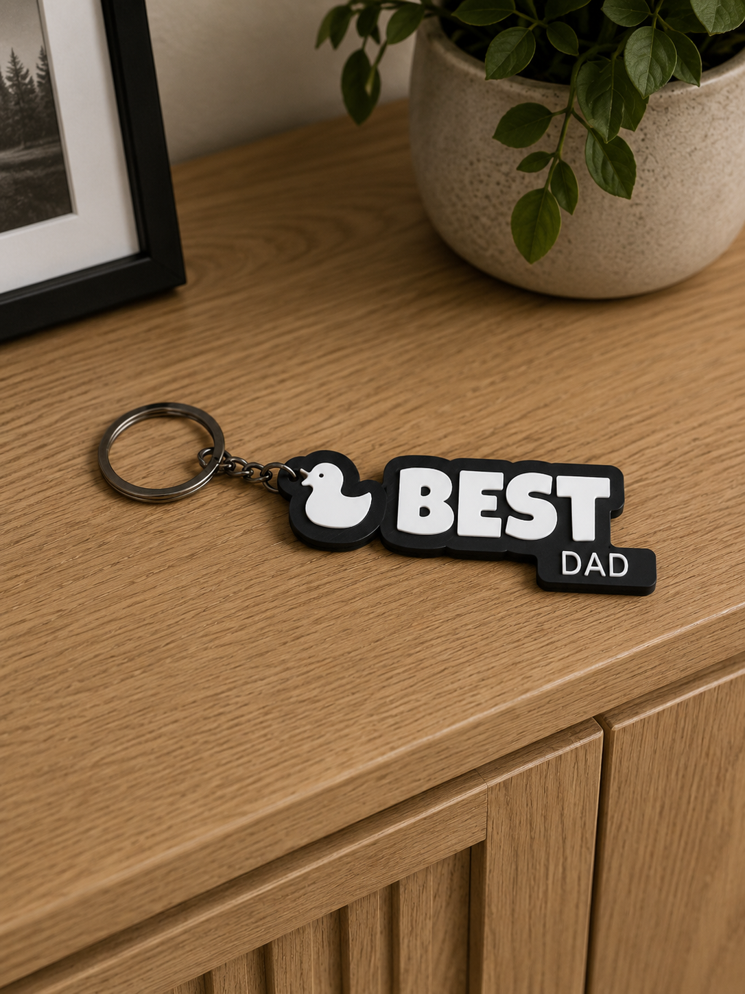 Best Dad Duck Keychain Keyring